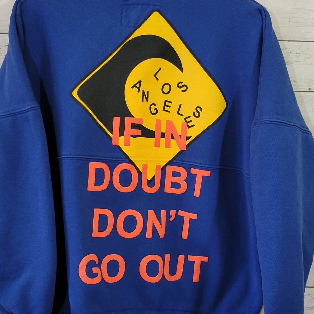 Spirit Jersey Los Angeles Blue Crewneck Sweatshirt If In Doubt Don't Go Out Sz M - Picture 3 of 7